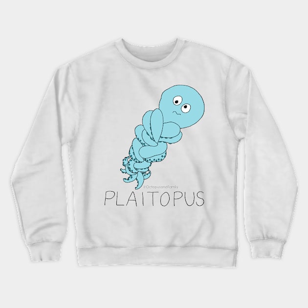 Plaitapus Crewneck Sweatshirt by Annabelle Lee Designs